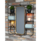 Brass/Gold Wall Unit With Mirror and Shelves