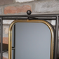 Brass/Gold Wall Unit With Mirror and Shelves