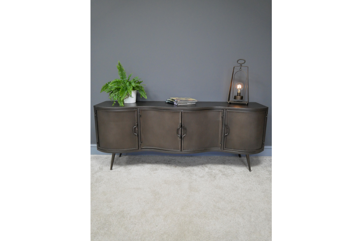 Industrial Style Metal Tv/Media Cabinet