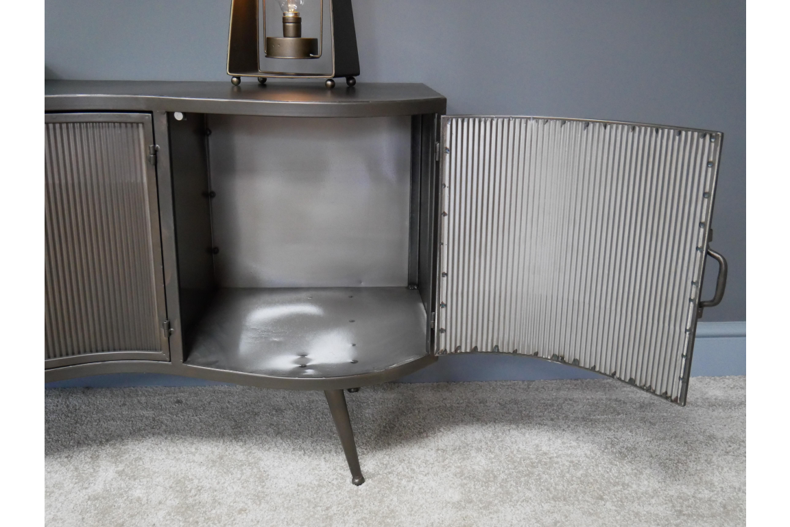 Industrial Style Metal Tv/Media Cabinet