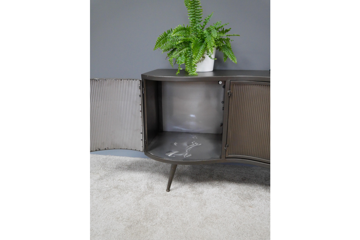 Industrial Style Metal Tv/Media Cabinet