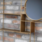 Gold Metal Wall Unit With Mirror, large