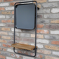 Wooden Shelf Industrial Wall Mirror