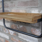 Wooden Shelf Industrial Wall Mirror