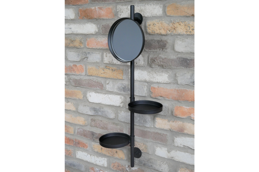 Wall Mounted Utility Mirror with two shelves