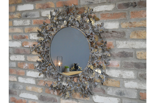 Antique Brass Butterfly Mirror - Large