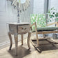 French Shabby Chic White-wash Wooden Side Table