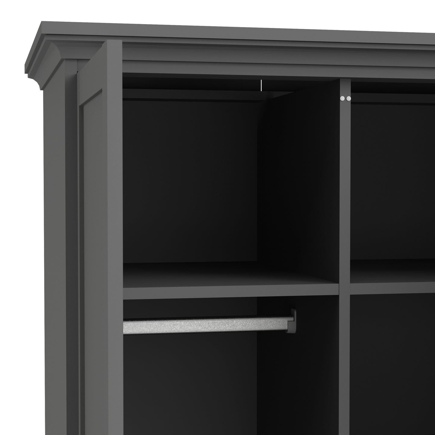 Paris Wardrobe with 2 Doors in Matt Grey