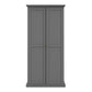 Paris Wardrobe with 2 Doors in Matt Grey