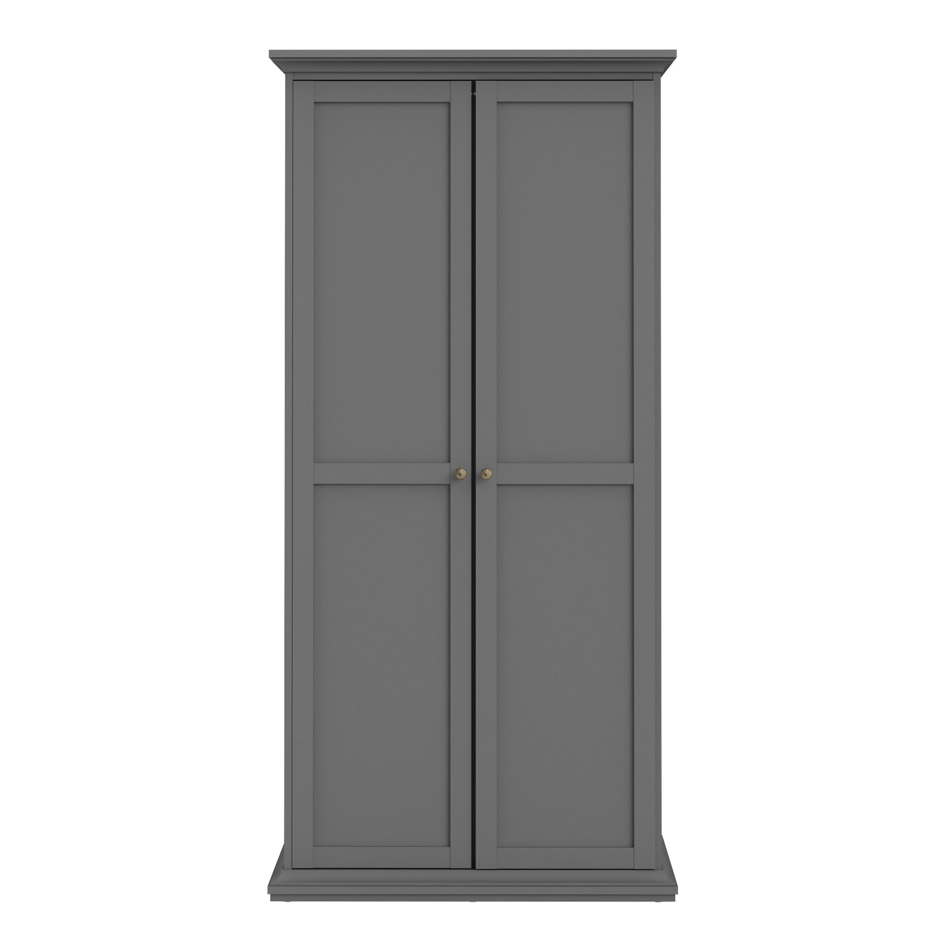 Paris Wardrobe with 2 Doors in Matt Grey