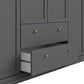 Paris Wardrobe with 4 Doors and 2 Drawers in Matt Grey