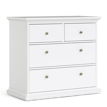 Paris Chest of 4 Drawers in White