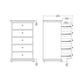 Paris Chest 5 Drawers in White