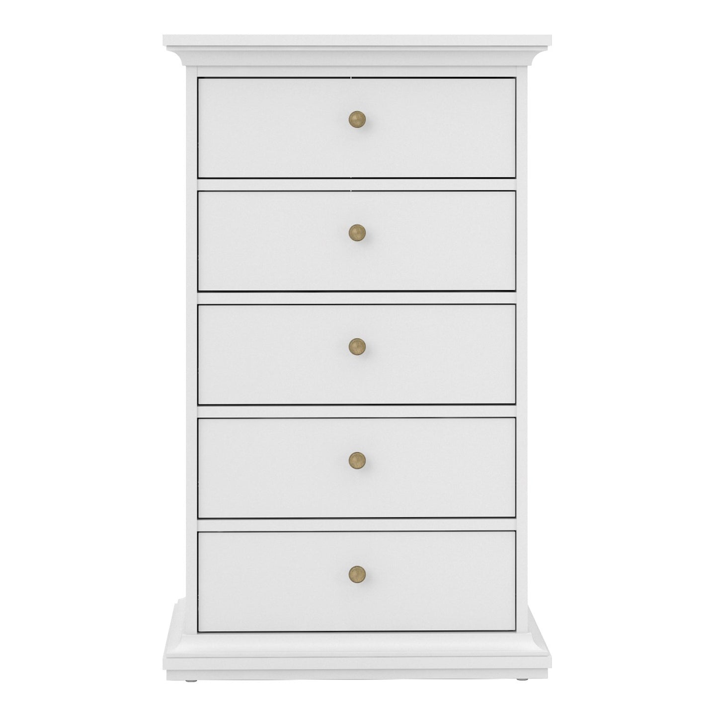 Paris Chest 5 Drawers in White