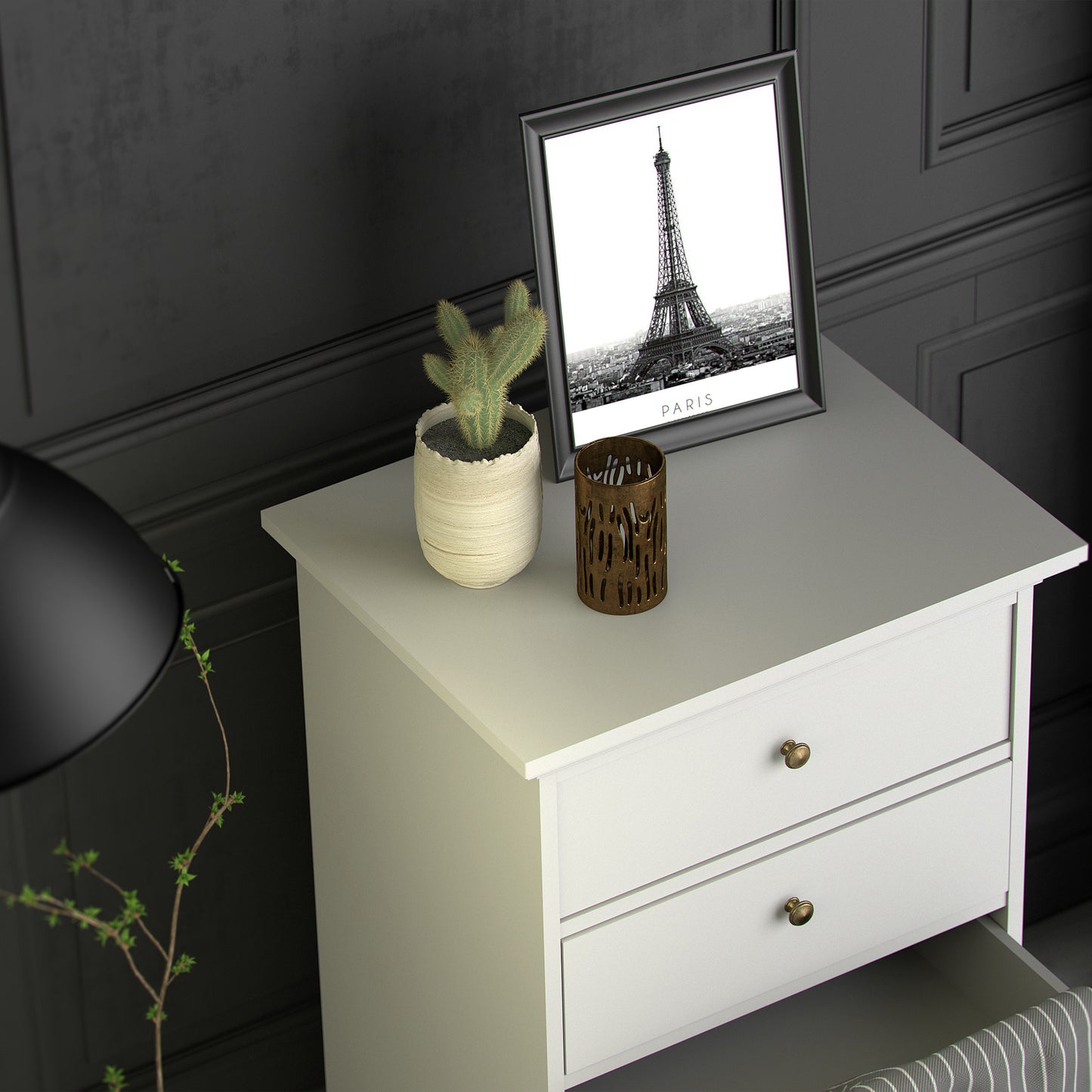 Paris Chest 5 Drawers in White