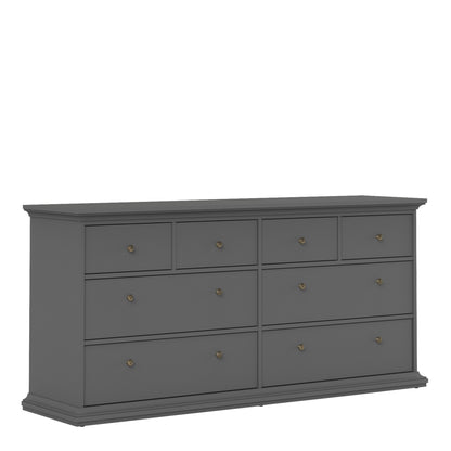 Paris Chest of 8 Drawers in Matt Grey