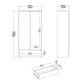 Naia Wardrobe with 2 Doors 1 Drawer in White High Gloss