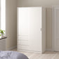 Naia Wardrobe with 1 Sliding Door and 1 Door + 3 Drawers in White