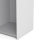 Verona Sliding Wardrobe 120cm in White with White Doors with 2 Shelves