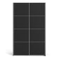 Verona Sliding Wardrobe 120cm in Black Matt with Black Matt Doors with 5 Shelves