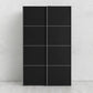 Verona Sliding Wardrobe 120cm in Black Matt with Black Matt Doors with 5 Shelves