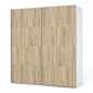 Verona Sliding Wardrobe 180cm in White with Oak Doors with 2 Shelves