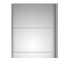 Verona Sliding Wardrobe 180cm in White with Mirror Doors with 2 Shelves