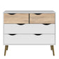 Oslo Chest of 4 Drawers in White and Oak