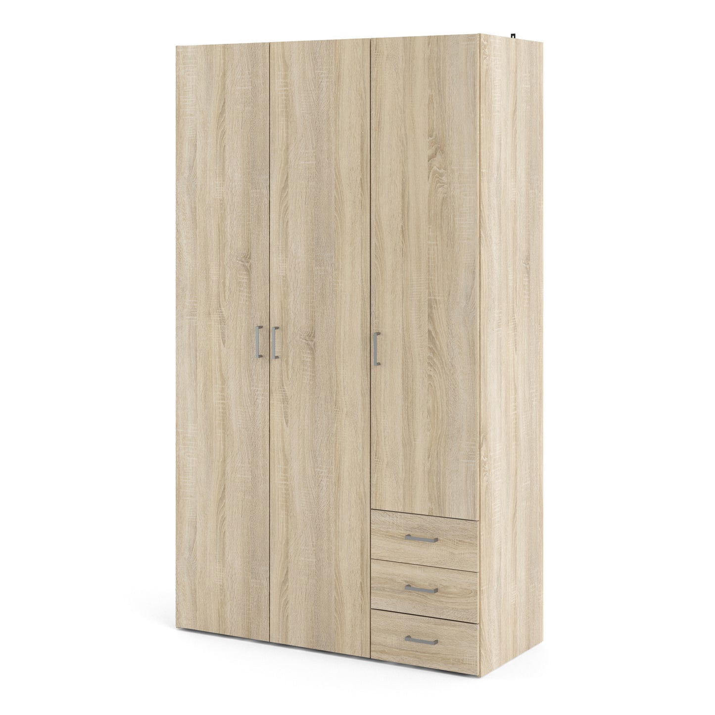 Space Wardrobe 3 Doors 3 Drawers in Oak 2000