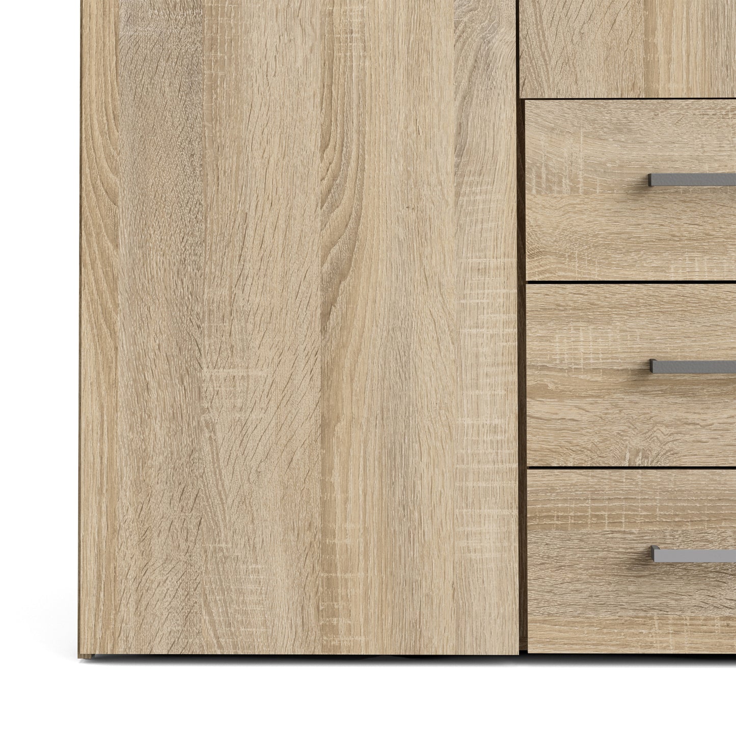 Space Wardrobe 4 Doors 3 Drawers in Oak 2000