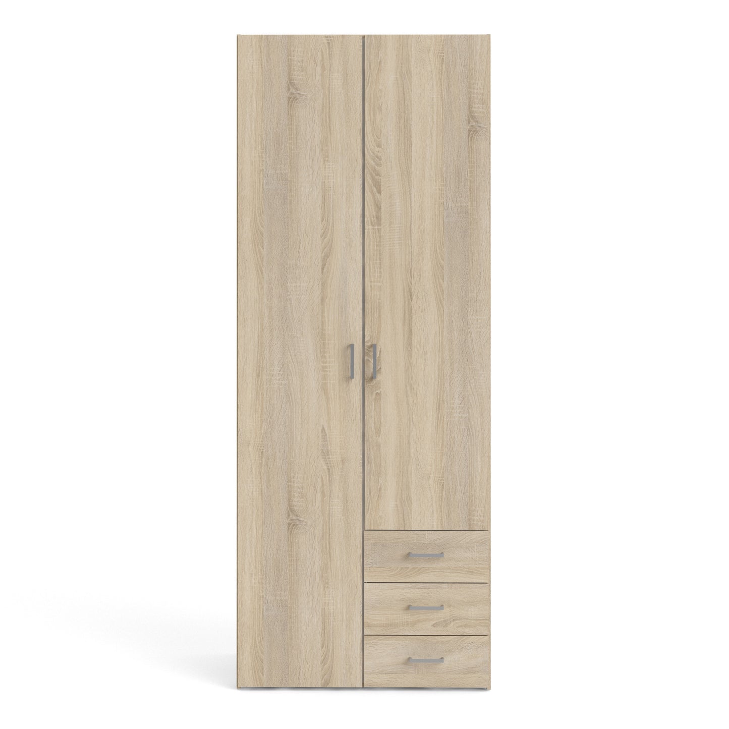 Space Wardrobe 2 Doors 3 Drawers in Oak 2000