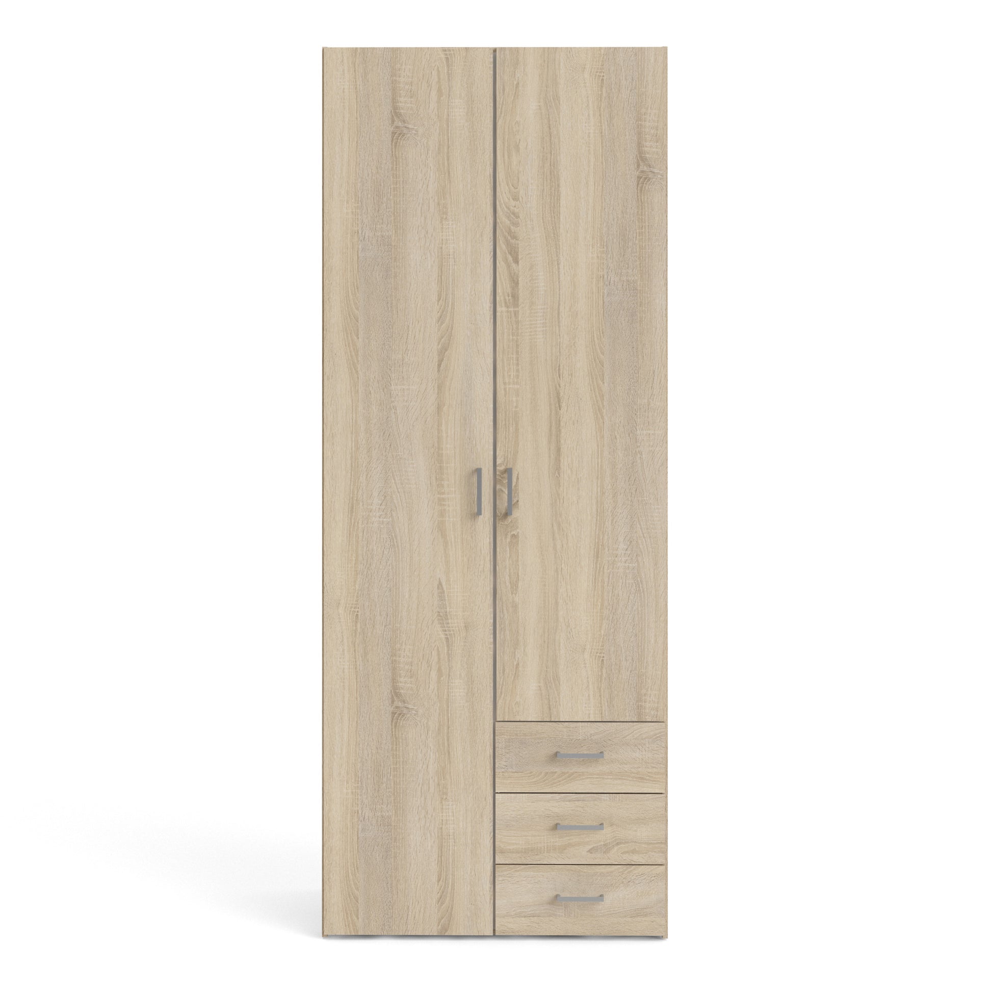 Space Wardrobe 2 Doors 3 Drawers in Oak 2000