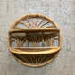 Evelyn Round Bamboo Wall Shelf with 2 Shelves