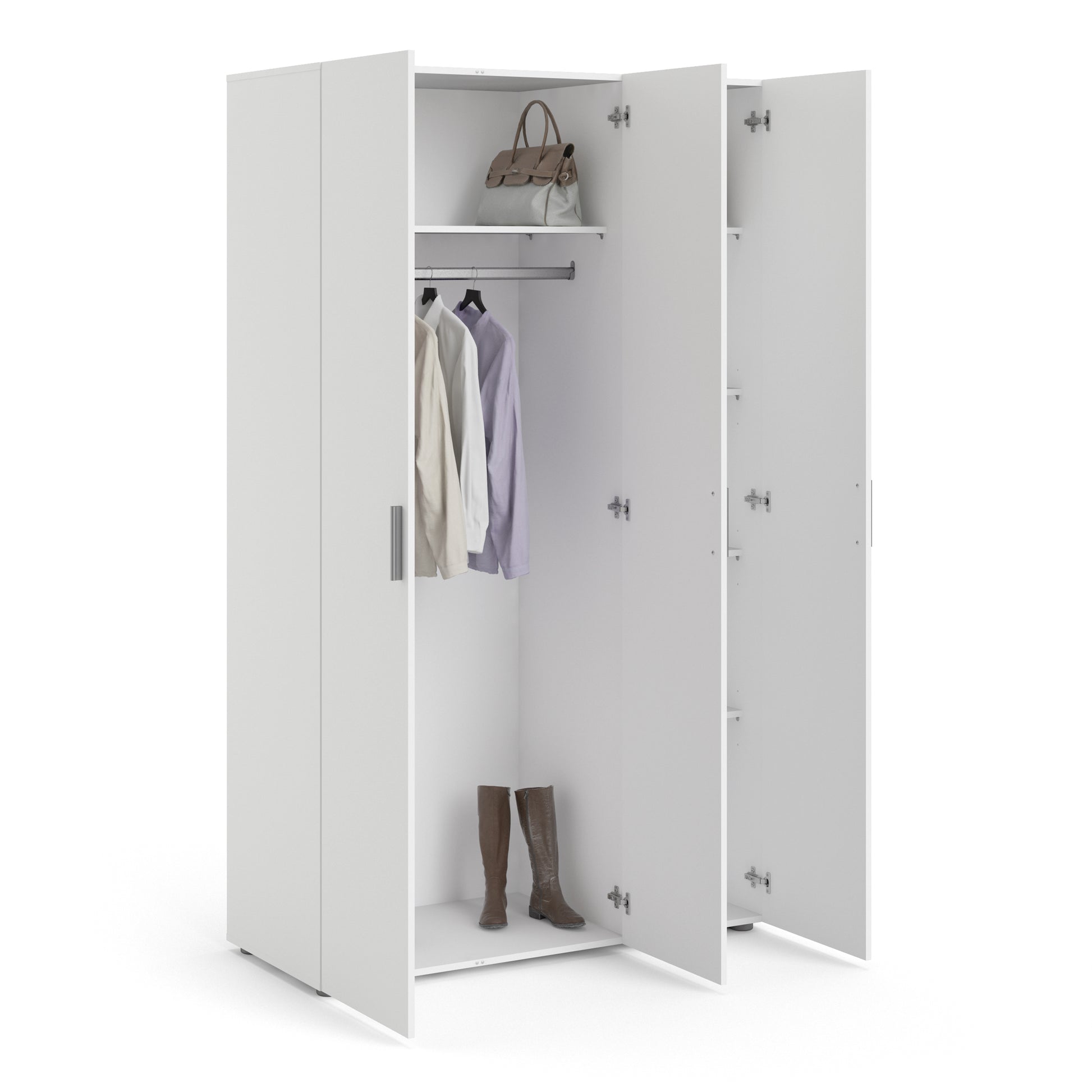 Pepe Wardrobe with 3 Doors in White