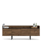 Unit Sideboard 2 Drawers 3 Doors in Walnut and Black