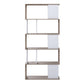 Maze Open Bookcase 4 Shelves in Jackson Hickory Oak and White