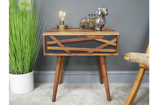 Sheesham Wood Bedside Cabinet