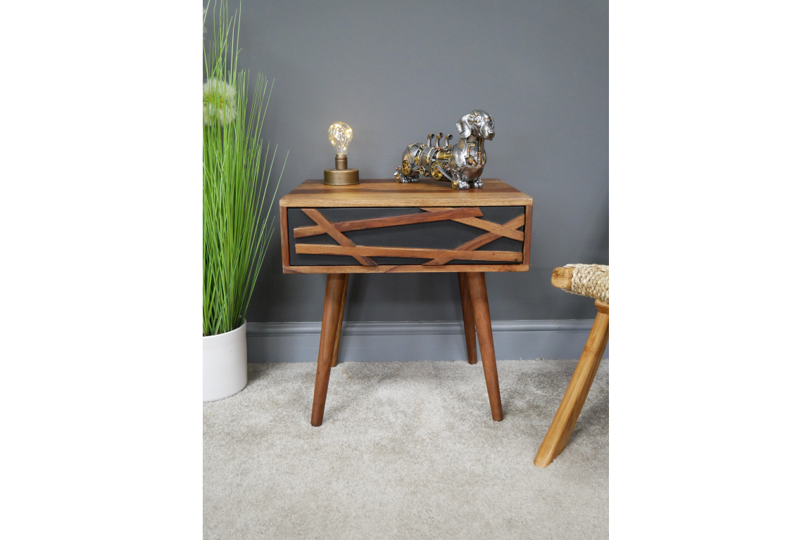 Sheesham Wood Bedside Cabinet