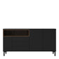 Roomers Sideboard 3 Drawers 3 Doors in Black and Walnut