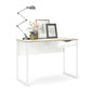 Function Plus Desk 1 Drawer in White with Oak Trim