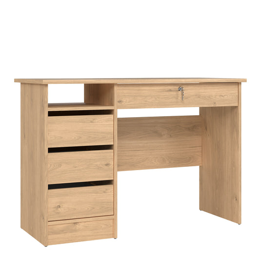 Function Plus 4 Drawer Desk Handleless Drawer in Jackson Hickory Oak