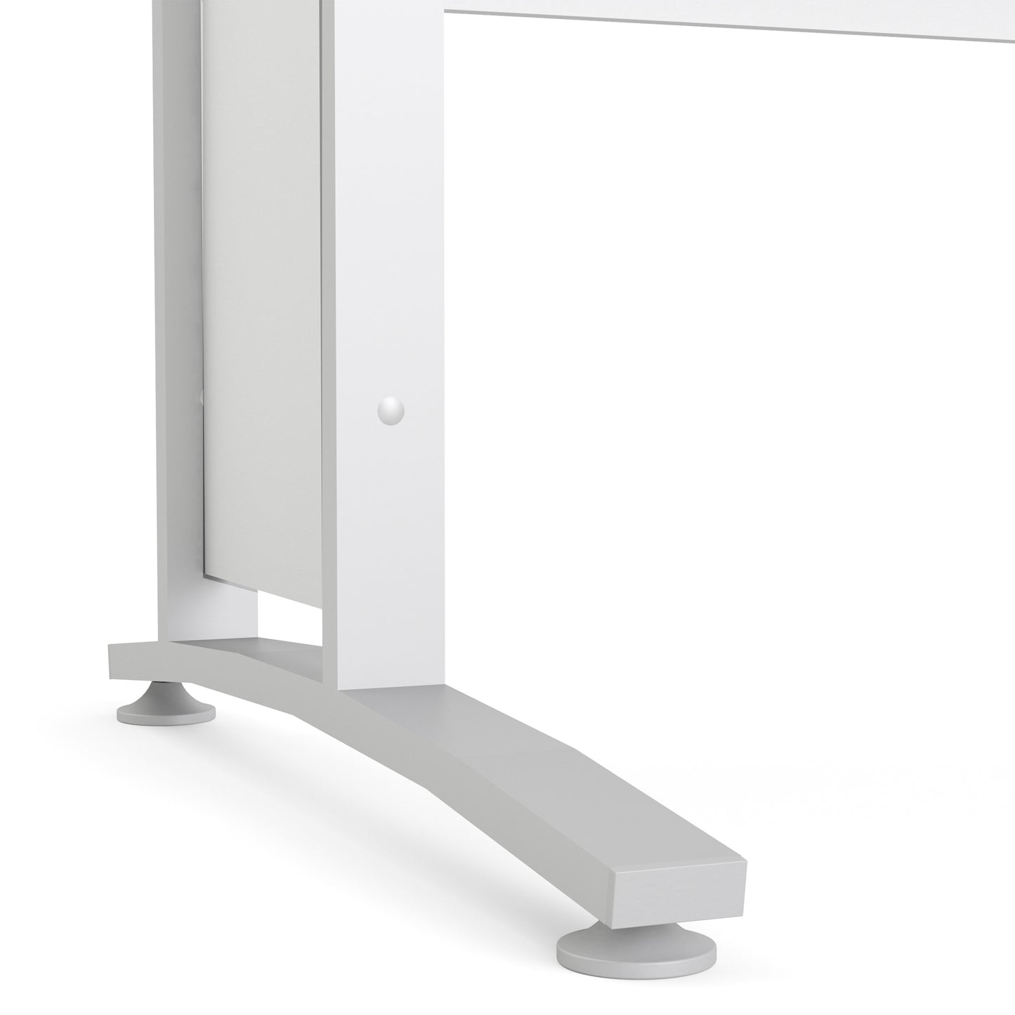 Prima Desk 120cm in White with White Legs