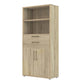 Prima Bookcase 2 Shelves with 2 Drawers 2 Doors In Oak