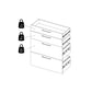 Prima Bookcase 1 Shelf With 2 Drawers 2 File Drawers In White