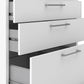 Prima Bookcase 1 Shelf With 2 Drawers 2 File Drawers In White