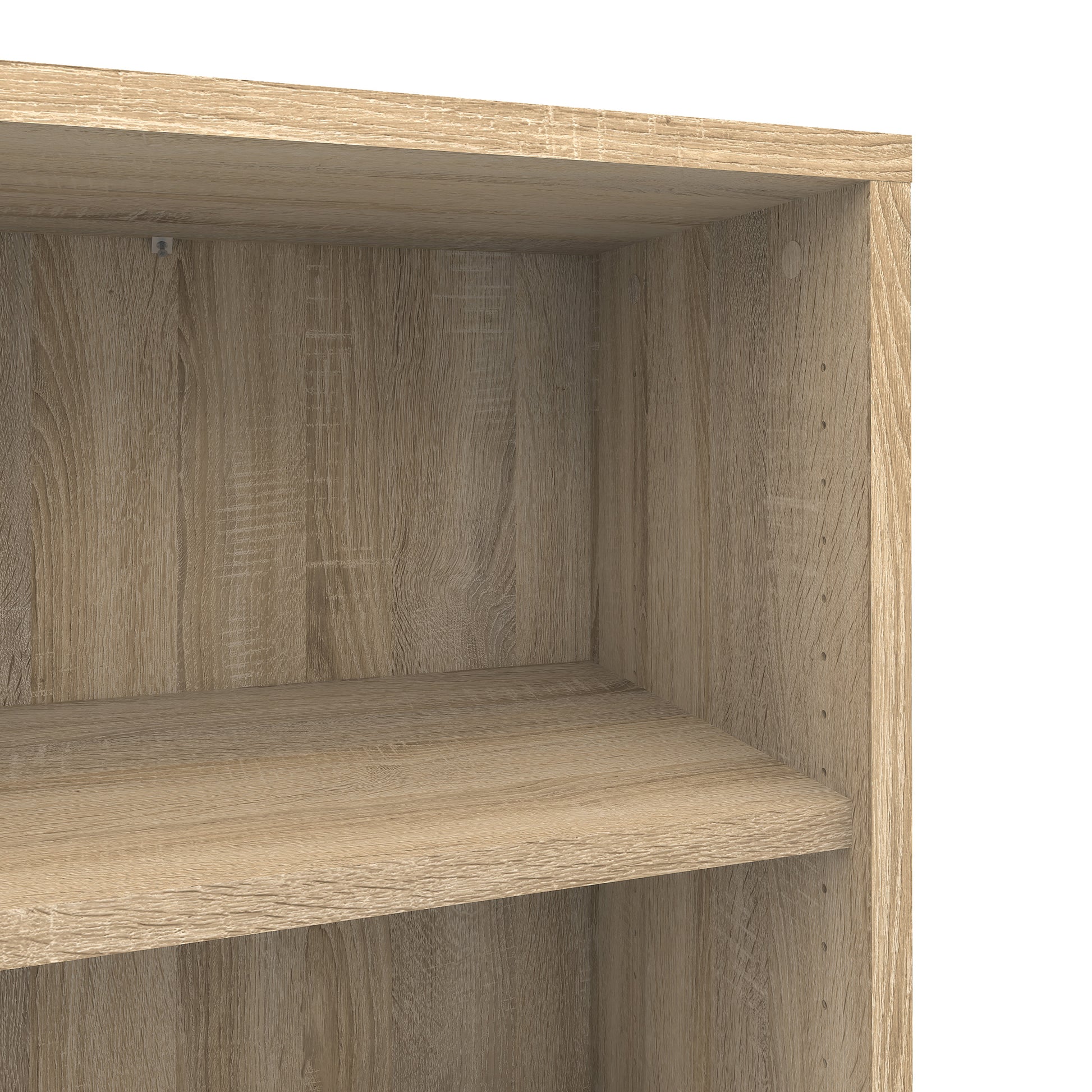 Prima Bookcase 1 Shelf with 2 Drawers 2 File Drawers in Oak