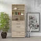 Prima Bookcase 2 Shelves With 2 Drawers 2 File Drawers In Oak