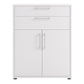 Prima Bookcase 1 Shelf With 2 Drawers 2 Doors In White