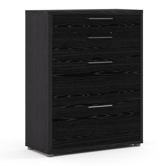 Prima Office Storage with 2 Drawers 2 File Drawers In Black Woodgrain