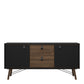 Ry Sideboard 2 Doors 2 Drawers in Matt Black Walnut